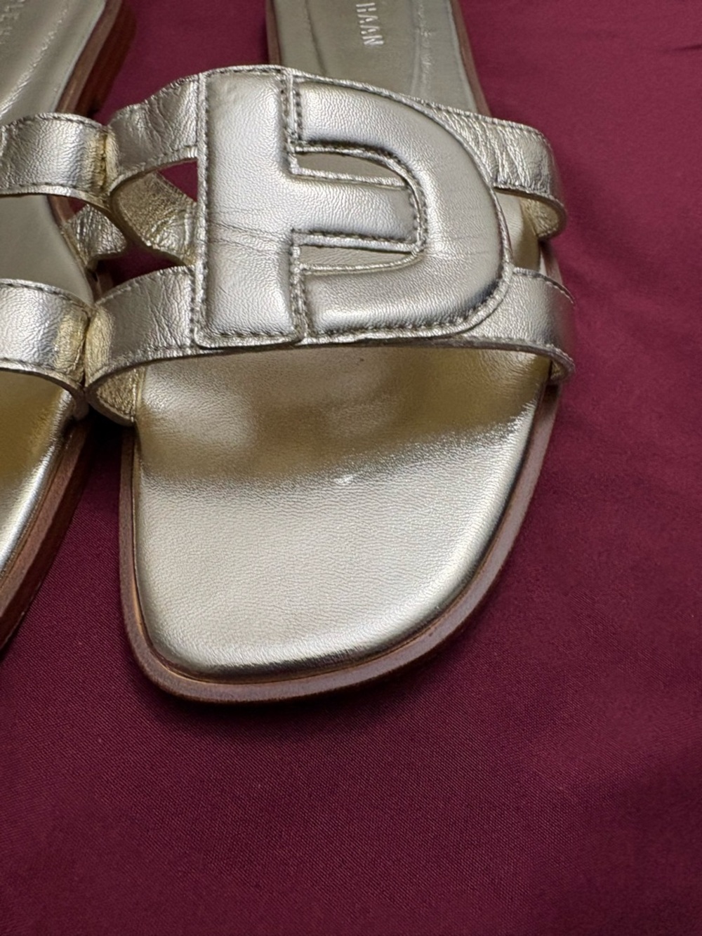Cole Haan Gold Metallic Slide Mules - Picture 6 of 9